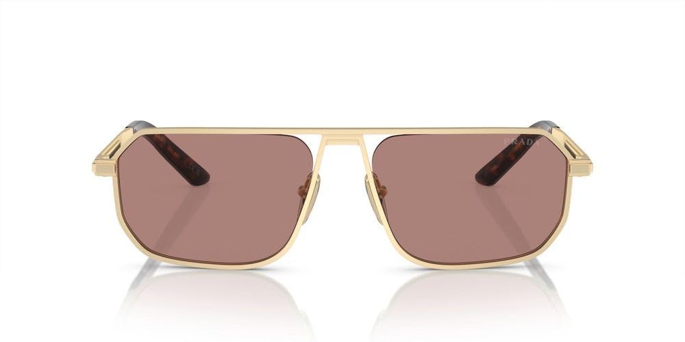 Prada Sunglasses PRA53S VAF10D 59mm Matte Pale Gold / Light Brown Lens