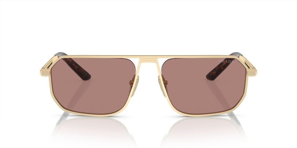 Prada Sunglasses PRA53S VAF10D 59mm Matte Pale Gold / Light Brown Lens