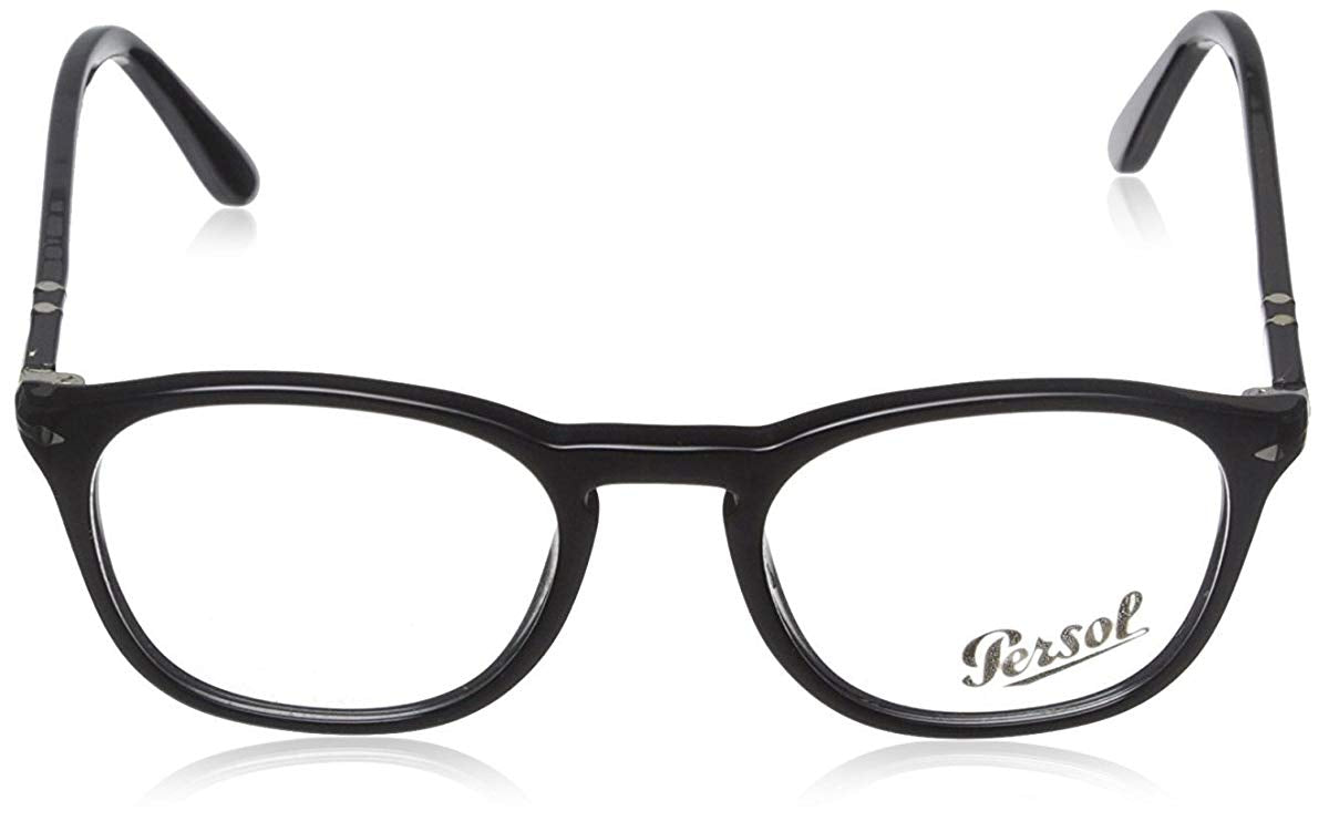 Persol Square Eyeglasses PO3007V 95 48mm Black / Demo Lens