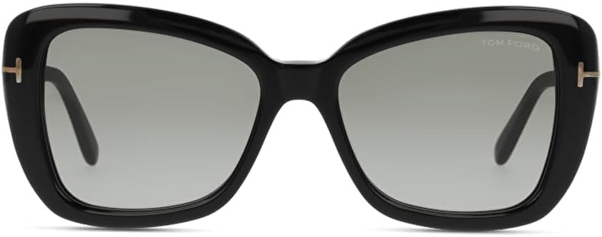Tom Ford Maeve Sunglasses FT 1008 01B 55mm Shiny Black / Gradient Smoke Lens