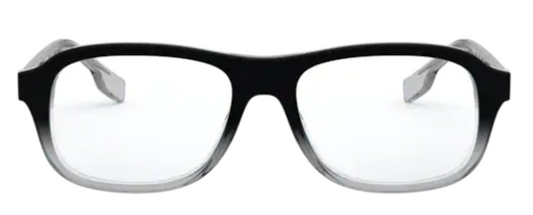 Burberry BE2299 3805 Eyeglasses 54mm Top Black on Transparent / Clear Demo Lens