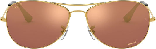 Ray-Ban RB3562 001/6B Chromance Sunglasses 59mm Gold/Brown Polarized Mirror Gold