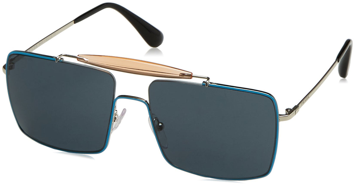 Prada Sunglasses PR57SS UFQ2K1 58mm Silver / Dark Blue Lens