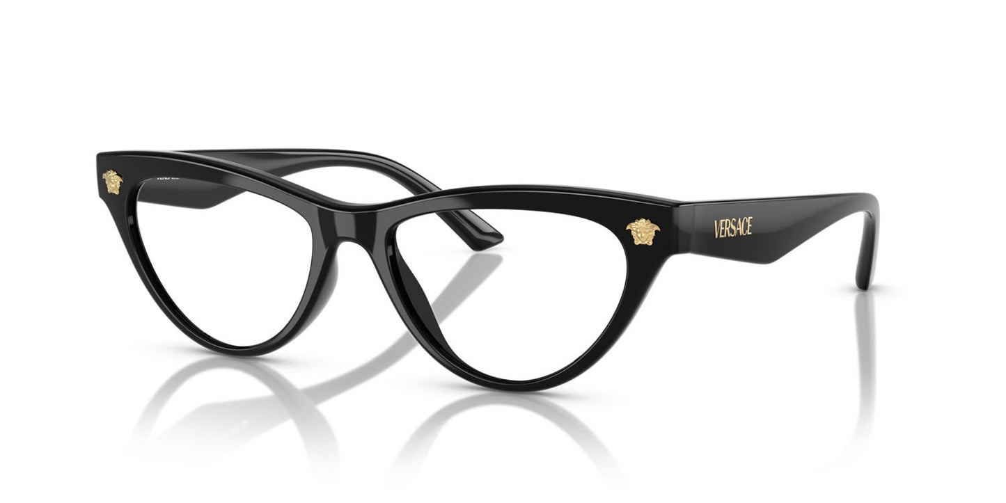 Versace VE3364U GB1 Eyeglasses 52mm Black / Clear Demo Lens