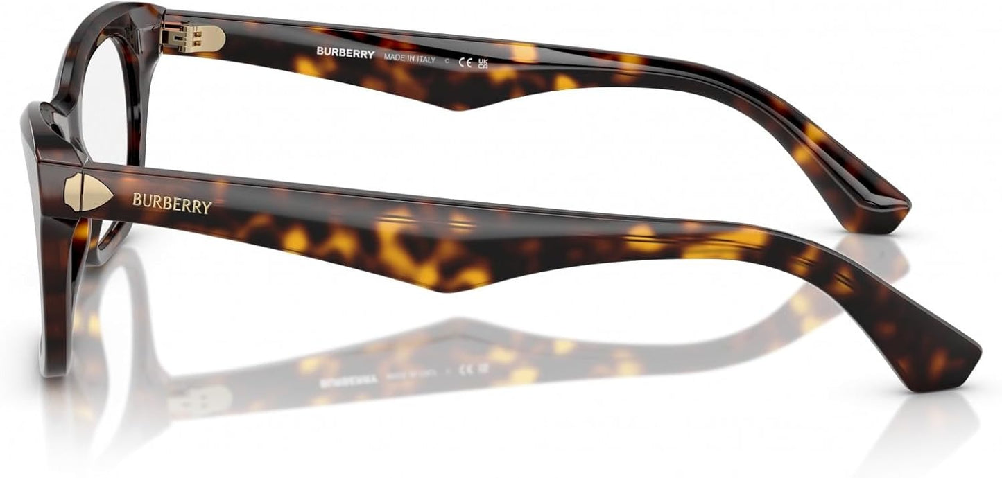 Burberry BE2422F 3002 Eyeglasses 52mm Dark Havana / Clear Demo Lens