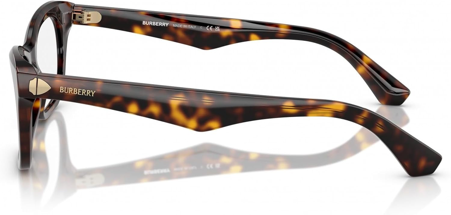 Burberry BE2422F 3002 Eyeglasses 52mm Dark Havana / Clear Demo Lens