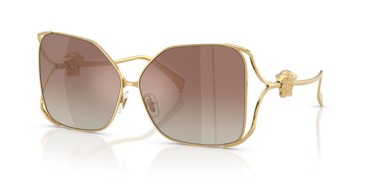 Versace Sunglasses VE2288 1002B8 62mm Gold / Gradient Brown Mirror Silver Lens