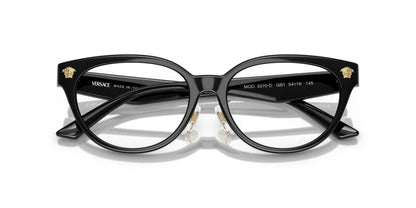 Versace VE3370D GB1 Eyeglasses 54mm Black / Clear Demo Lens