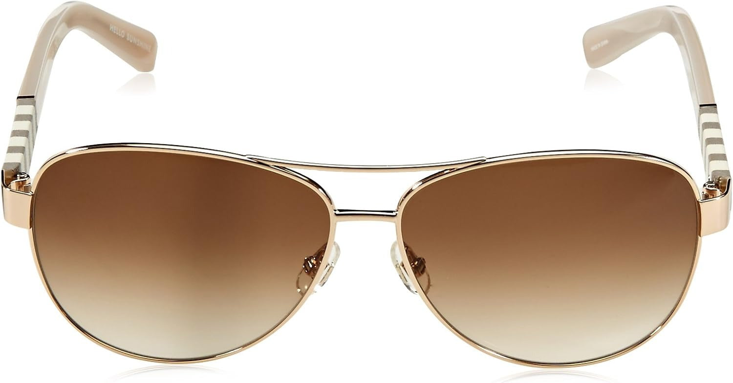 Kate Spade DALIA/S W89/Y6 Aviator Sunglasses 58mm Gold / Brown Gradient Lens