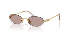 Miu Miu MUA54S 5AK20I Sunglasses 51mm Gold / Light Brown Purple Solid Lens