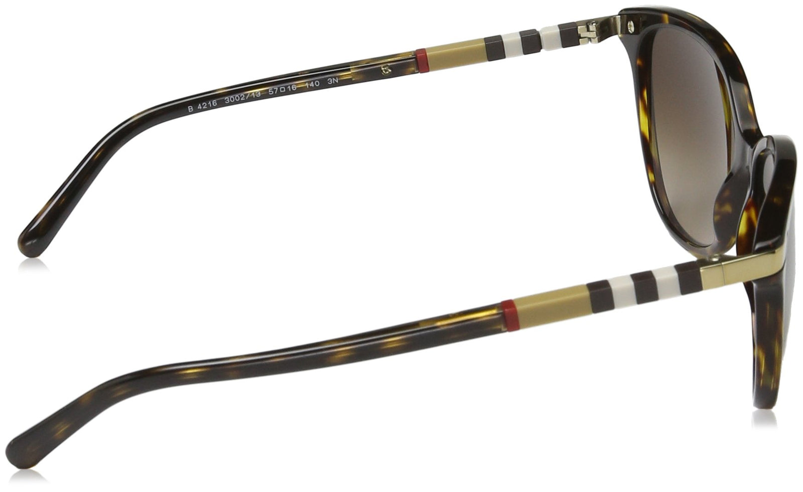 Burberry BE 4216 3002/13 Cat Eye Sunglasses Dark Havana /Brown Gradient Lens