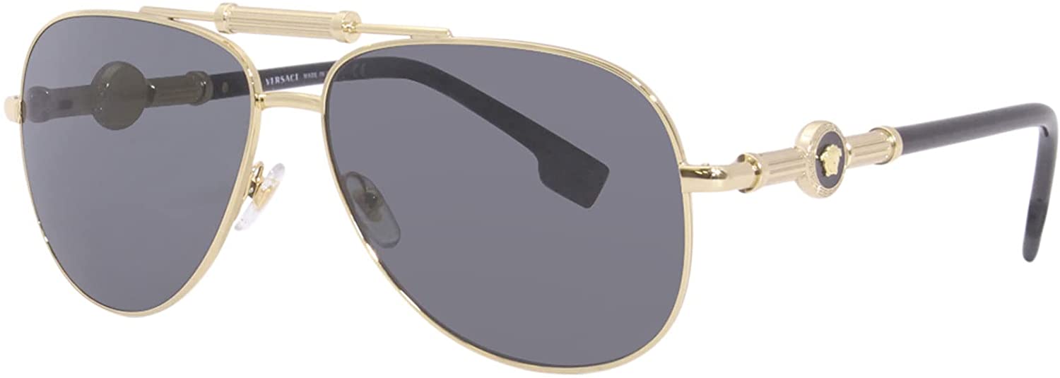 Versace Sunglasses VE2236 100287 59mm Gold / Dark Grey Lens