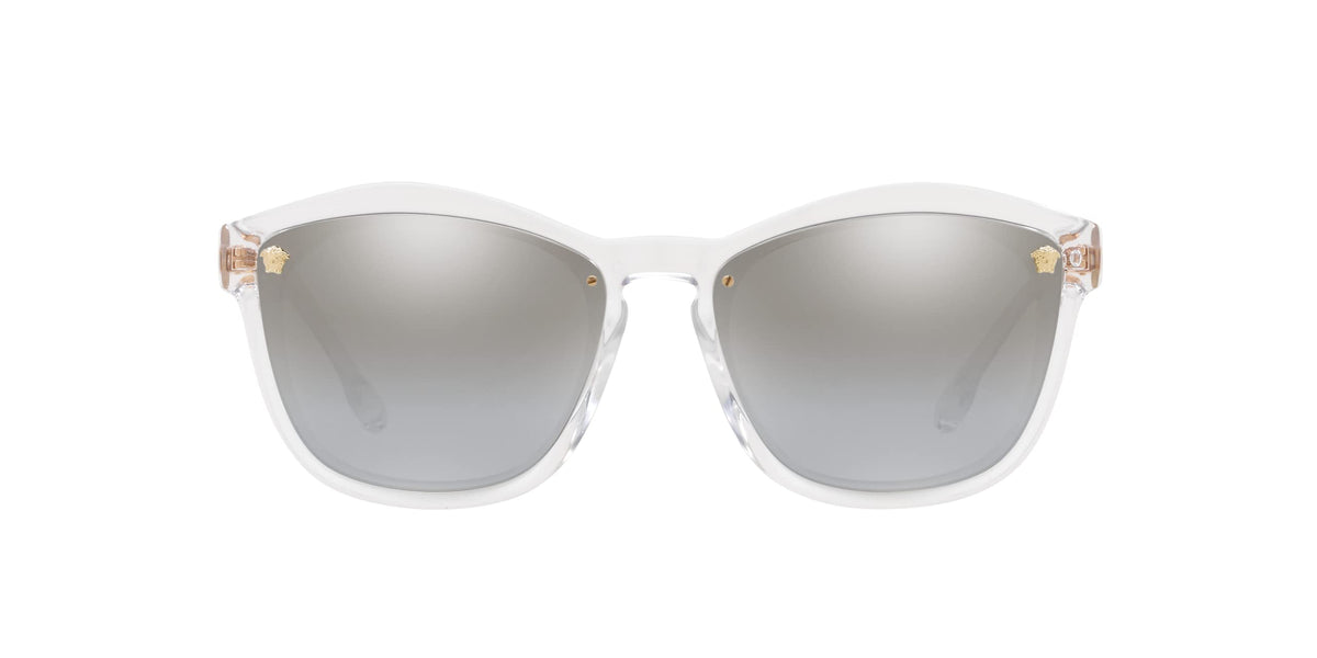 Versace Sunglasses VE4350 1486V 57mm Crystal / Light Silver Mirror Lens