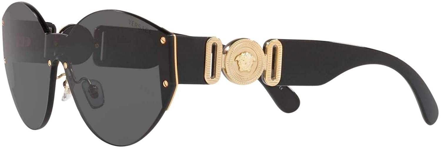 Versace Sunglasses VE2224 GB1-87 46mm Gold / Dark Grey Lens