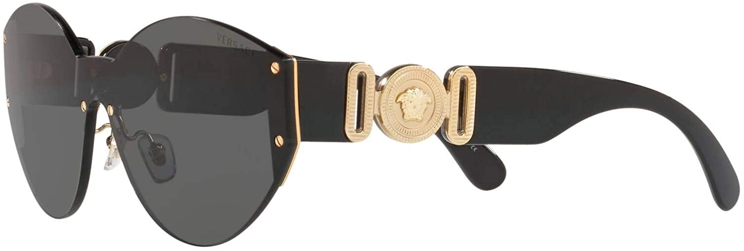 Versace Sunglasses VE2224 GB1-87 46mm Gold / Dark Grey Lens