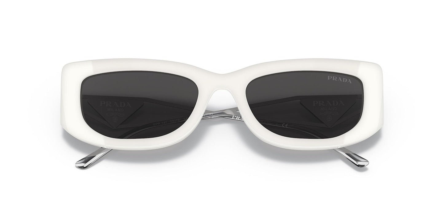 Prada Sunglasses PR14YS 1425S0 53mm Talc / Dark Grey Lens