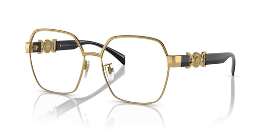 Versace VE1291D 1002 Eyeglasses 56mm Gold / Clear Demo Lens