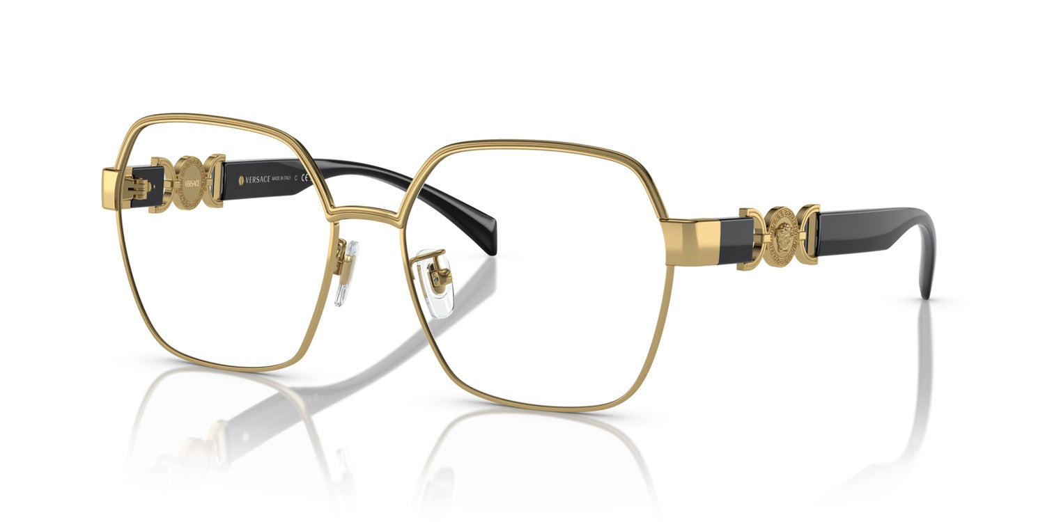 Versace VE1291D 1002 Eyeglasses 56mm Gold / Clear Demo Lens