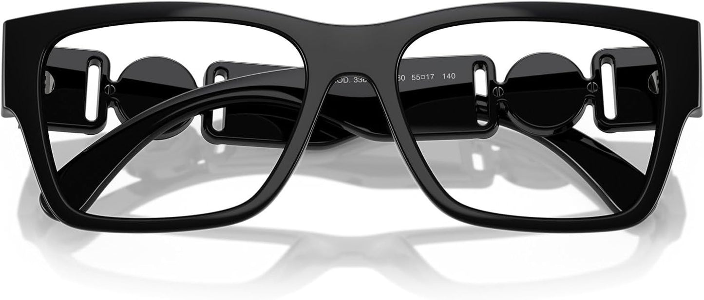 Versace VE3368U 5360 Eyeglasses 55mm Black / Clear Demo Lens