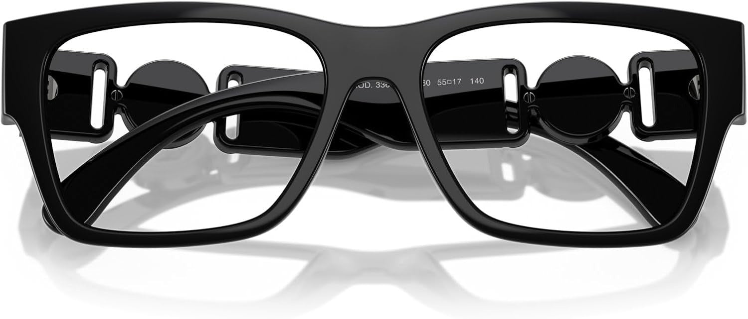 Versace VE3368U 5360 Eyeglasses 55mm Black / Clear Demo Lens