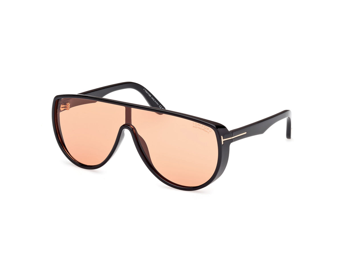 Tom Ford Achilles Sunglasses FT1182 0005E 138mm Black / Orange Lens