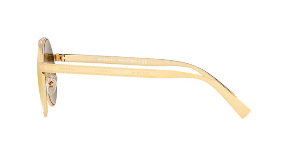 Versace Sunglasses VE2210 1455/7P Gold / Brown Mirror Gold Lens