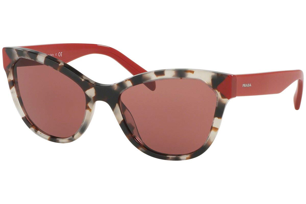 Prada Sunglasses PR21SS UAO0A0 56mm Brown Opal Havana / Brown Burgundy Lens