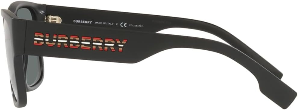 Burberry Knight BE4358 346481 Sunglasses 57mm Matte Black / Dark Grey Polarized