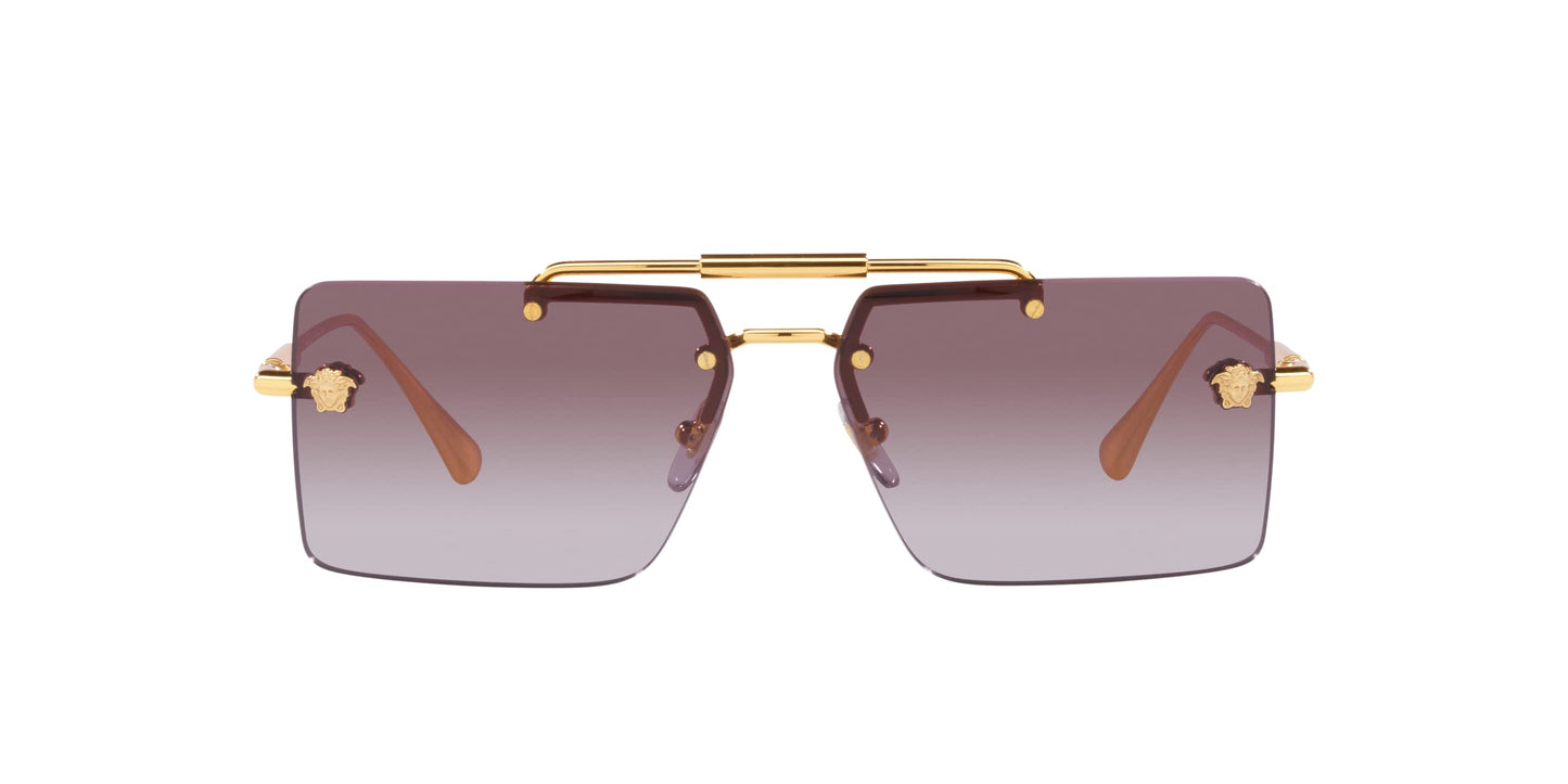 Versace Sunglasses VE2245 10028H 60mm Gold / Violet Gradient Lens