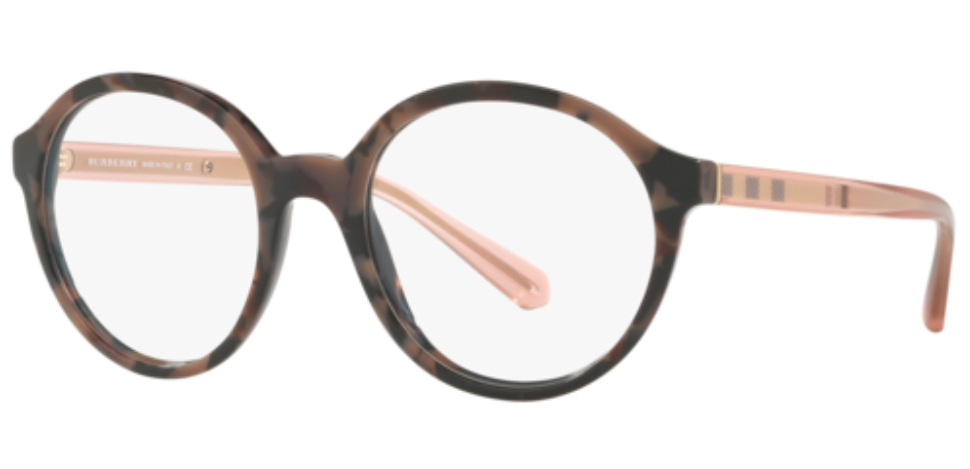 Burberry Round Eyeglasses BE2254F 3624 53mm Spotted Brown [53-19-140]