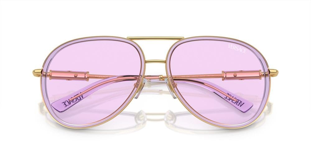 Versace Sunglasses VE2260 10021A 60mm Lilac Transparent / Light Violet Lens