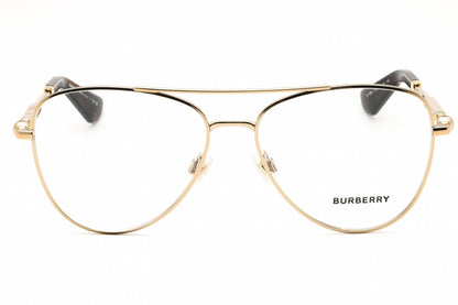 Burberry BE1386 1109 Pilot Eyeglasses 57mm Light Gold / Clear Demo Lens