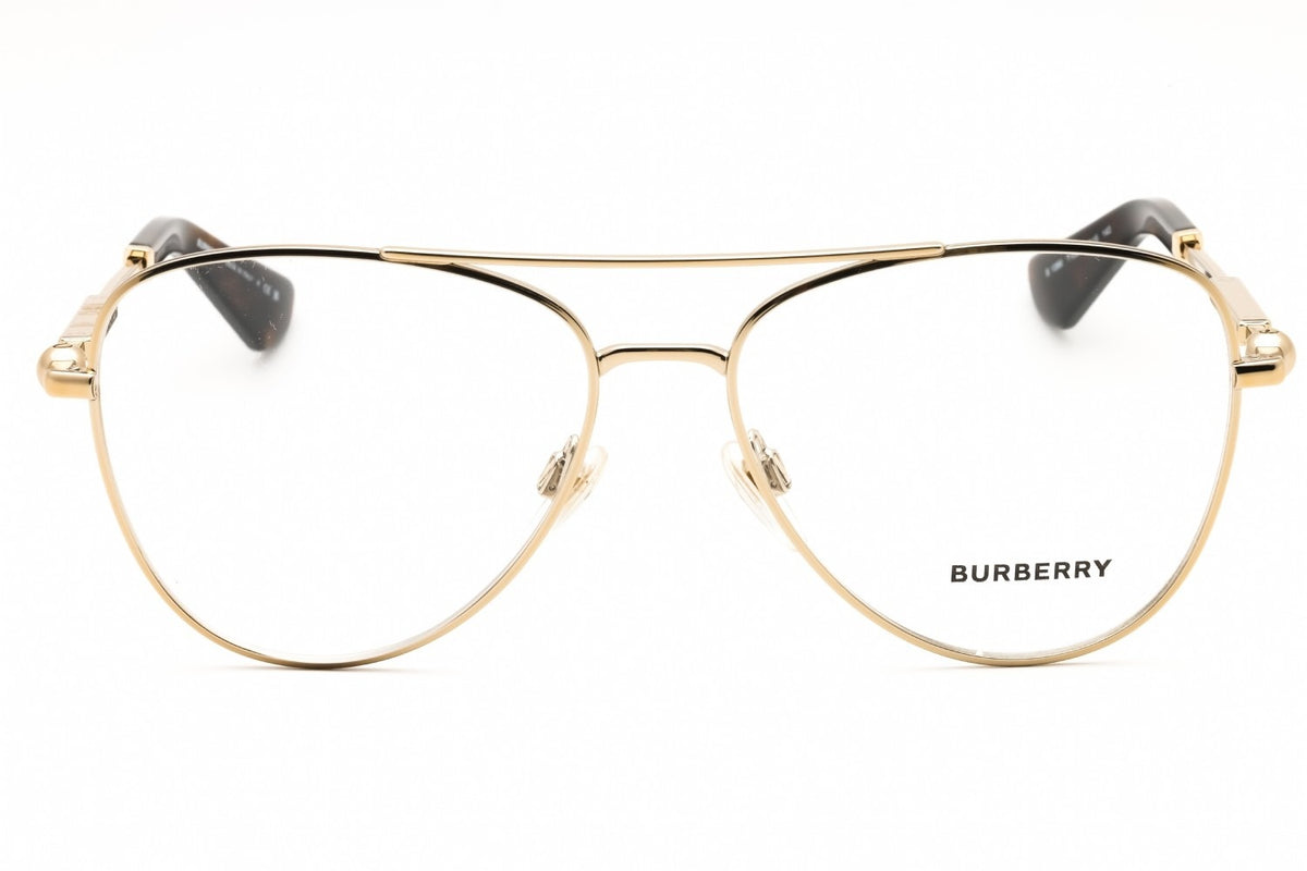 Burberry BE1386 1109 Pilot Eyeglasses 57mm Light Gold / Clear Demo Lens