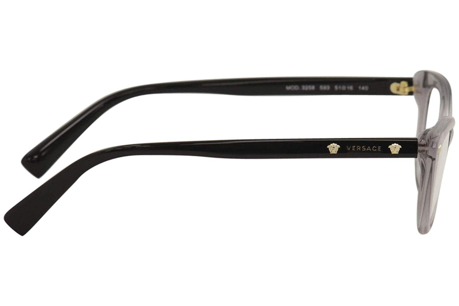 VERSACE Eyeglasses VE3258 593 53mm Transparent Grey / Demo Lens