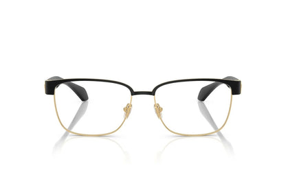 Versace VE1306 1436 Eyeglasses 57mm Matte Black Gold / Clear Demo Lens