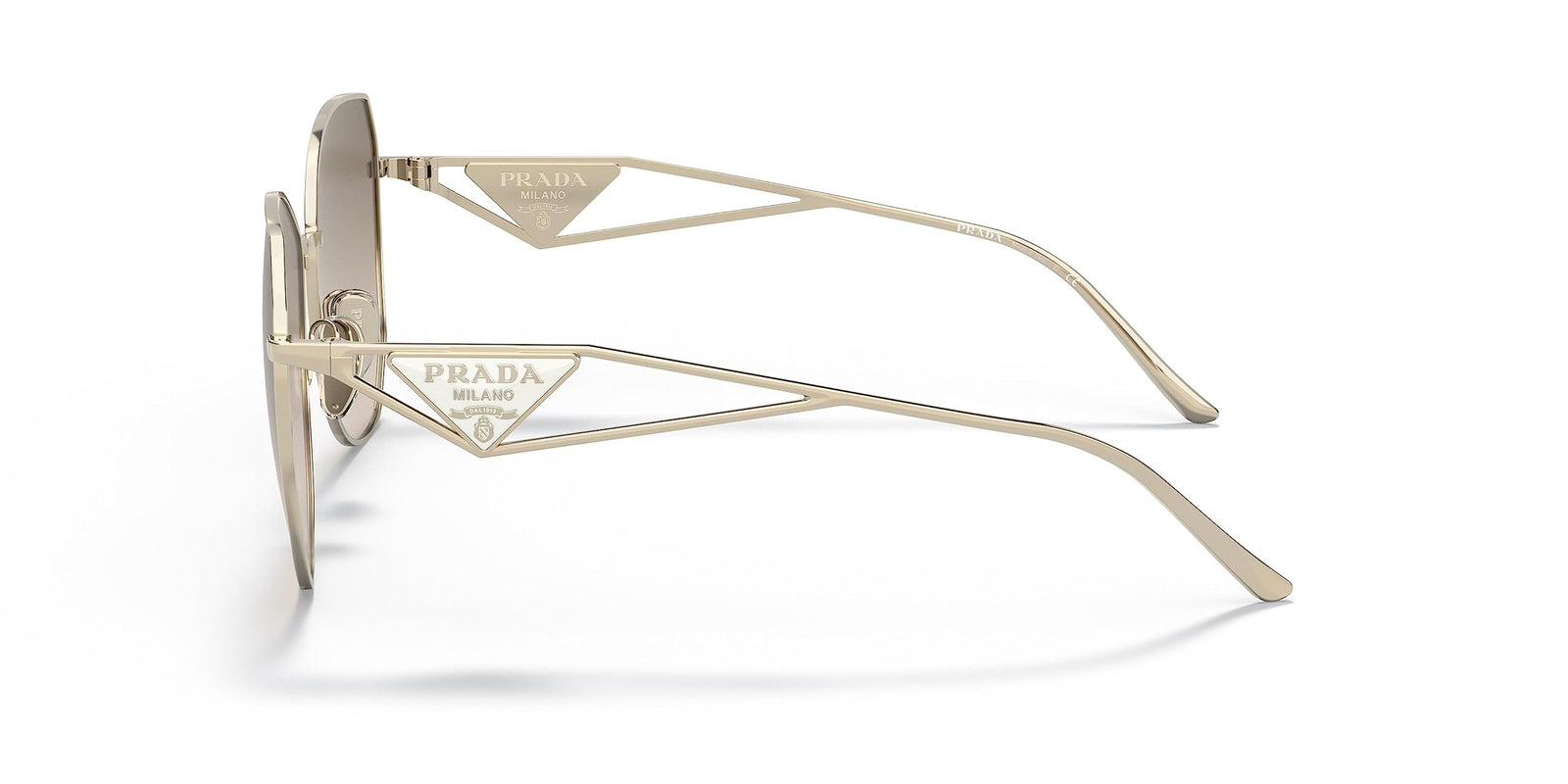 Prada Sunglasses PR57YS ZVN3D0 57mm Pale Gold / Light Brown Gradient Lens