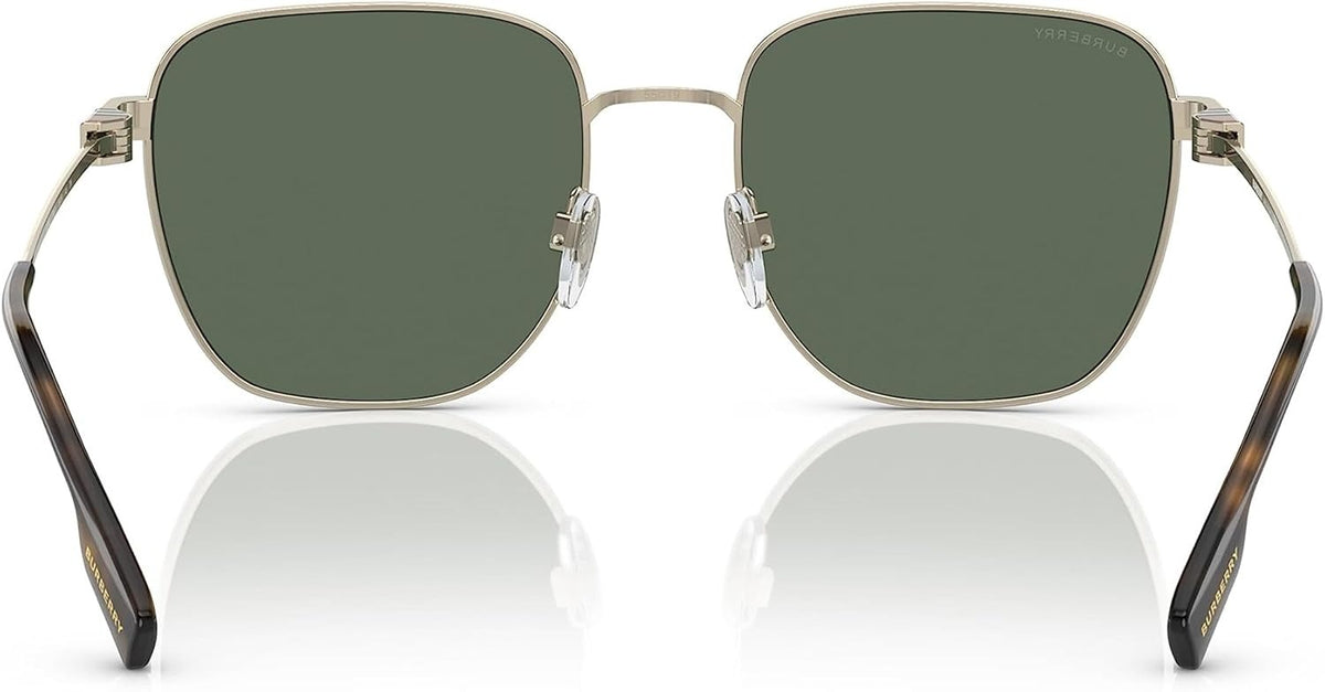 Burberry Drew Sunglasses BE3142 110971 55mm Light Gold / Green Lens