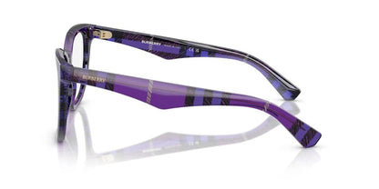 Burberry BE2415 4113 Eyeglasses 51mm Check Violet / Clear Demo Lens
