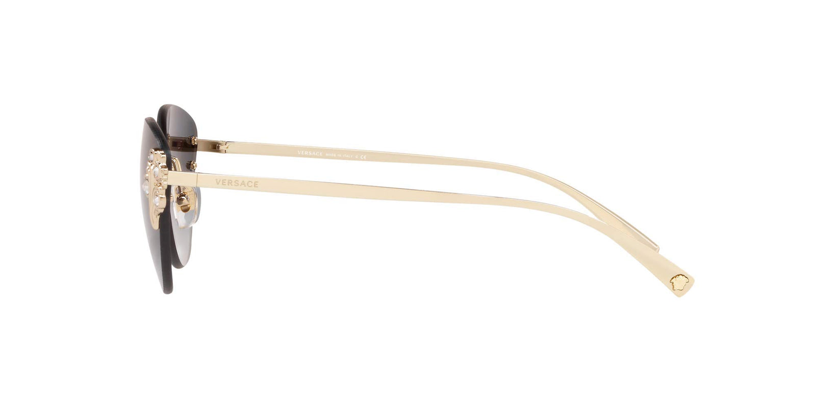 Versace Sunglasses VE2196 12528G 58mm Pale Gold / Dark Grey Blue Gradient Lens