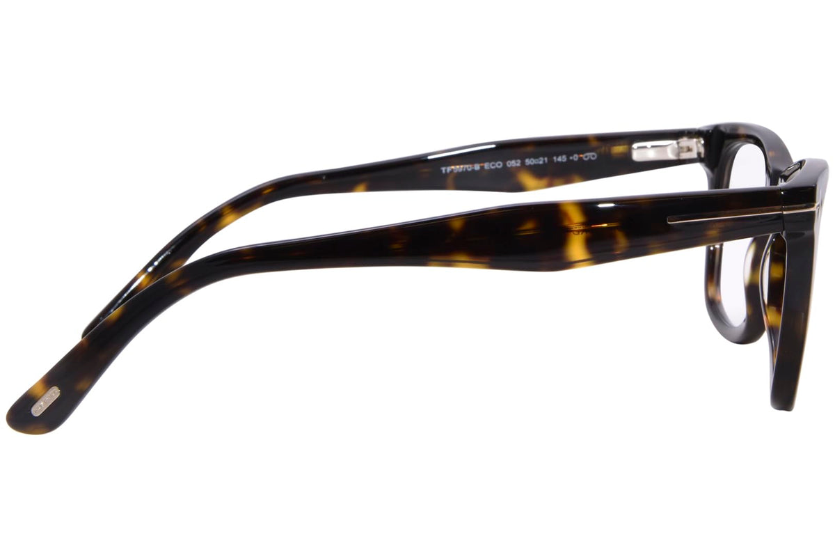 Tom Ford Eyeglasses W/Clip On FT5970-B 052 50mm Havana / Blue Light &amp; Green Lens