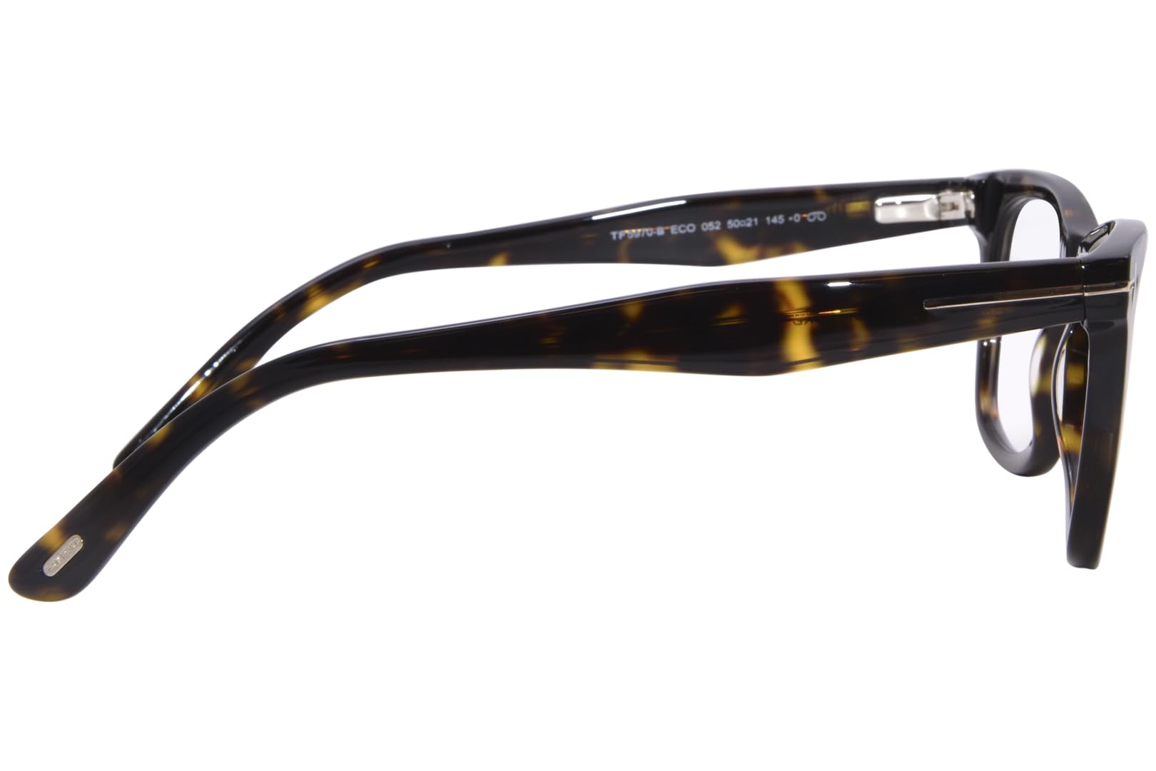 Tom Ford Eyeglasses W/Clip On FT5970-B 052 50mm Havana / Blue Light & Green Lens