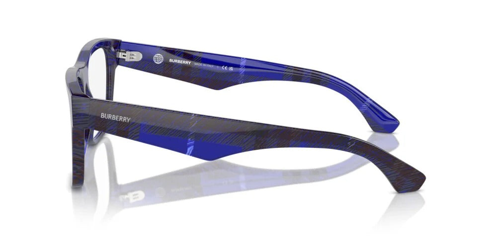 Burberry BE2411 4114 Eyeglasses 53mm Check Blue / Clear Demo Lens