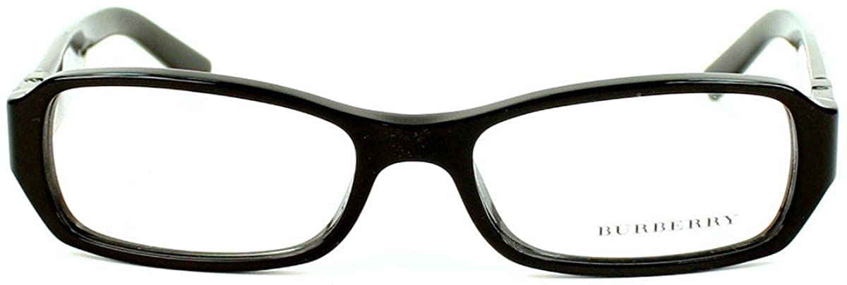 Burberry BE2082 3001 Eyeglasses 53mm Shiny Black / Clear Demo Lens