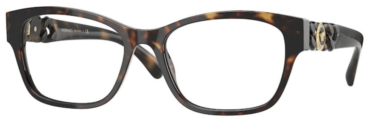 Versace Eyeglasses VE3306 108 54mm Havana / Demo Lens