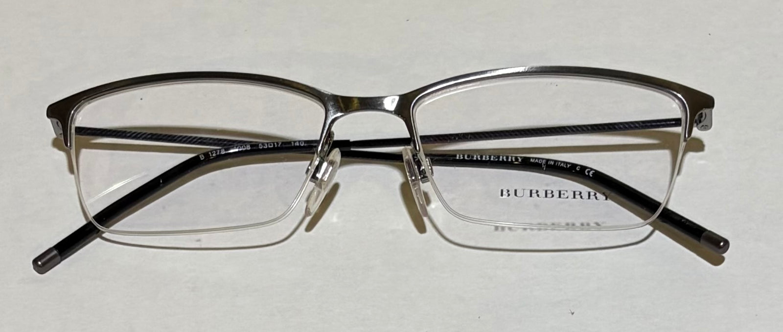 Burberry BE1278 1008 Eyeglasses 53mm Gunmetal / Clear Demo Lens