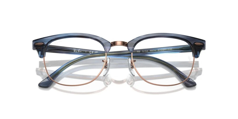 Ray-Ban RX5154 8374 Eyeglasses 53mm Striped Blue / Clear Demo Lens