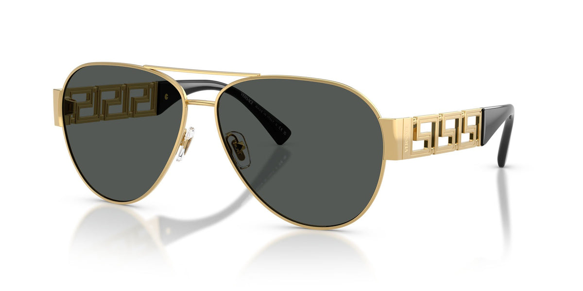 Versace Sunglasses VE2289 100287 61mm Gold / Dark Grey Lens