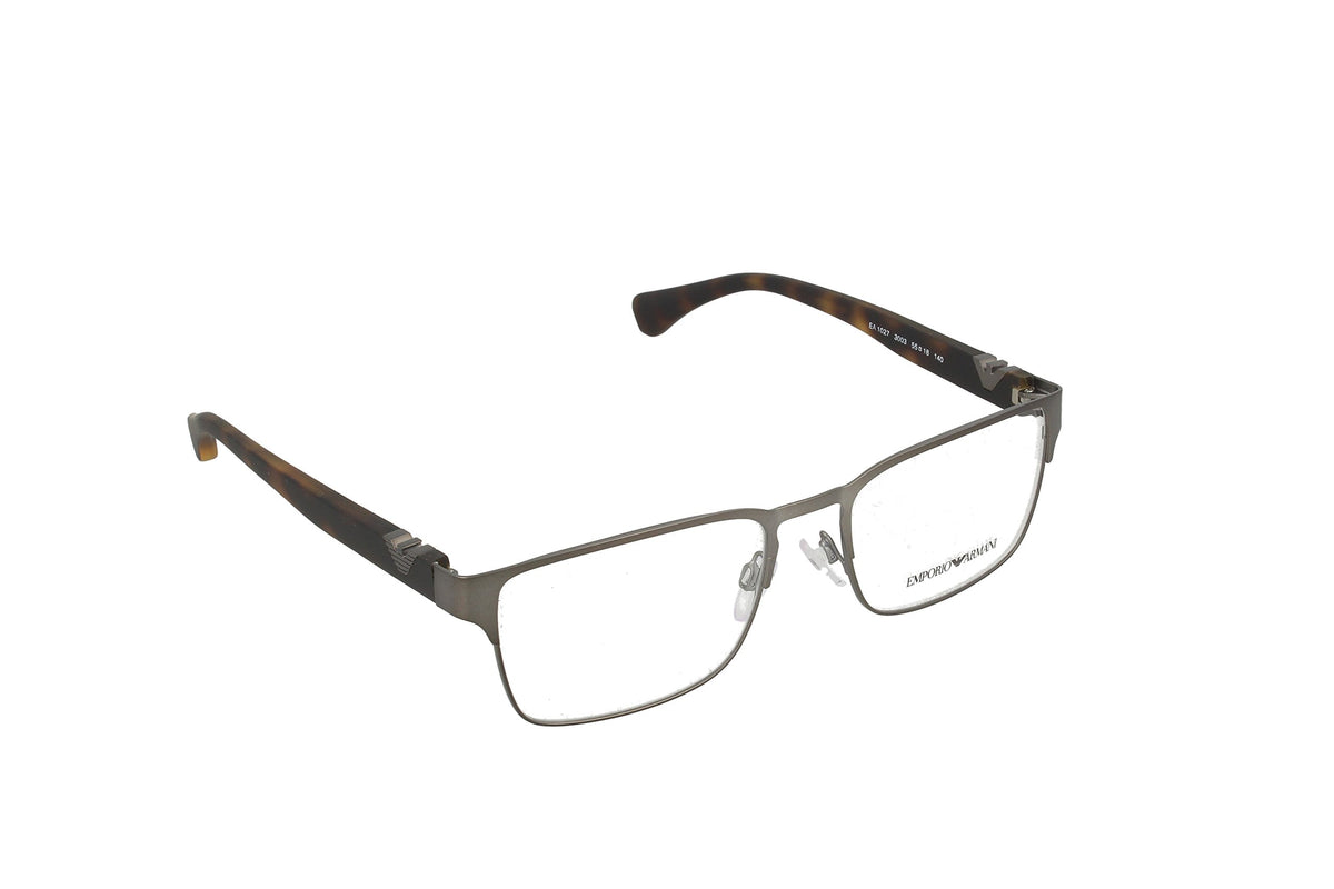 Emporio Armani EA1027 3003 Square Eyeglasses Matte Gunmetal/Demo Lens Lens