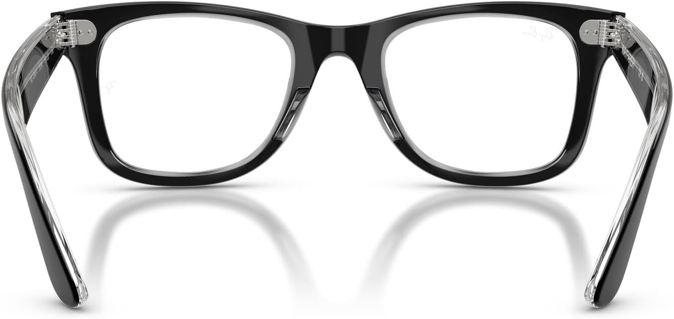 Ray-Ban RX4340V 2034 Eyeglasses 50mm Black On Transparent / Clear Demo Lens
