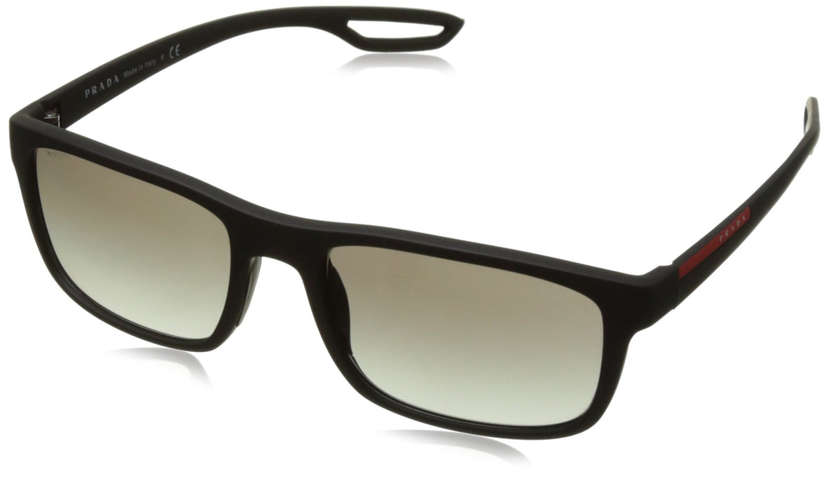 Prada Sport Sunglasses PS03RS DG00A7 56mm Rubber Black / Grey Gradient Lens